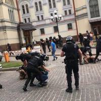 У Києві націоналісти побилися з поліцією, 56 затриманих