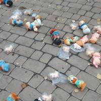 1000 ІГРАШКОВИХ КАЧЕНЯТ ВНОЧІ РОЗКИДАЛИ У ВІННИЦІ НА ПРОСПЕКТІ КОСМОНАВТІВ (ФОТО, ВІДЕО)
